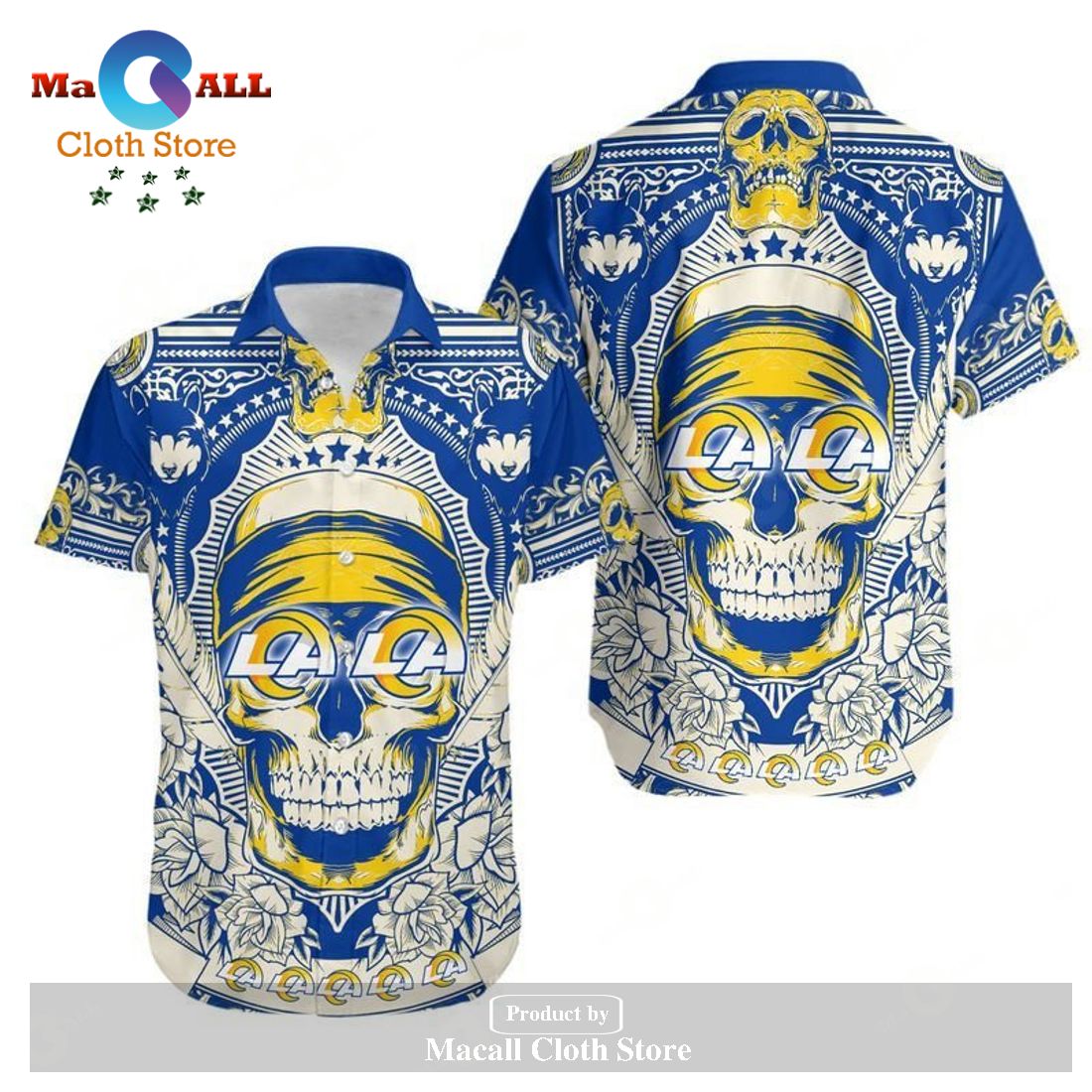 Los Angeles Rams Pirates Fans Pirates Skull Hawaiian Shirt Summer
