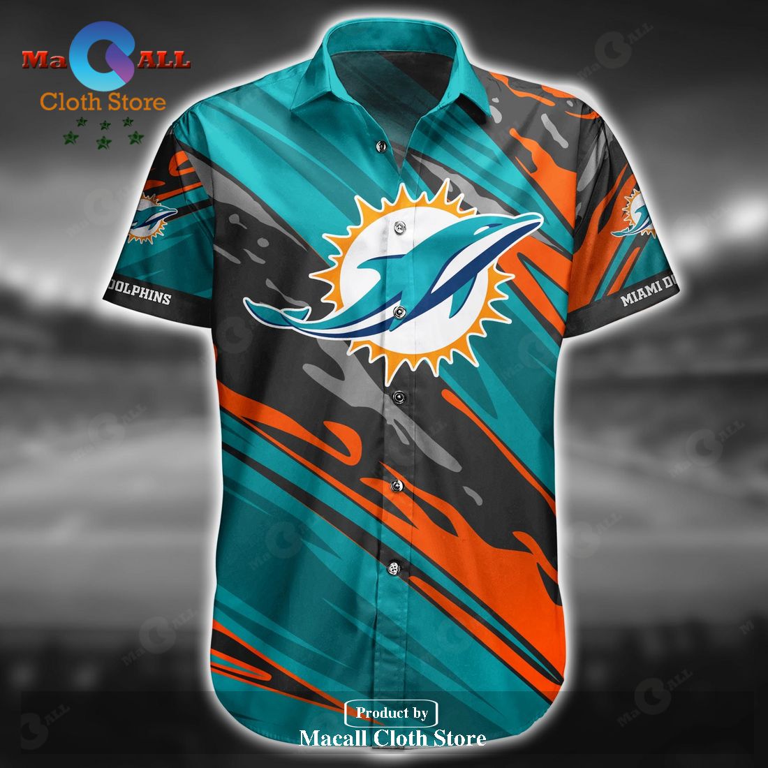 Miami Dolphins Logo Hawaiian Shirt NFL LIMITED EDITION - Macall Cloth ...