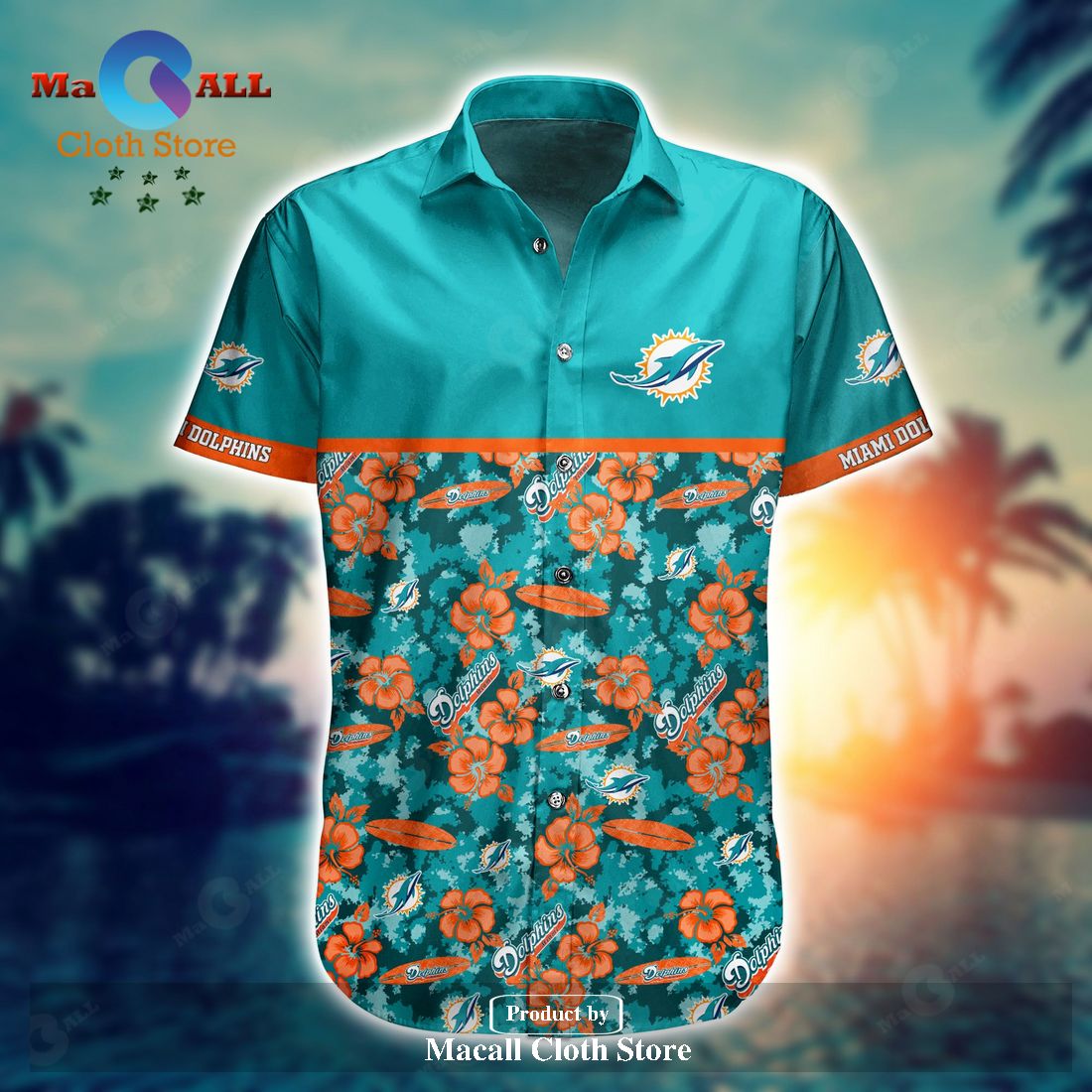 LIMITED] Miami Dolphins NFL-Summer Hawaiian Shirt And Shorts, With Tropical  Patterns For Fans