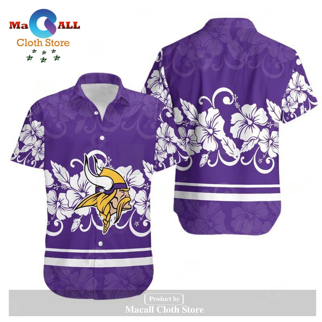 Minnesota Vikings Hibiscus Flowers Hawaii Shirt and Shorts Summer Collections LIMITED EDITION