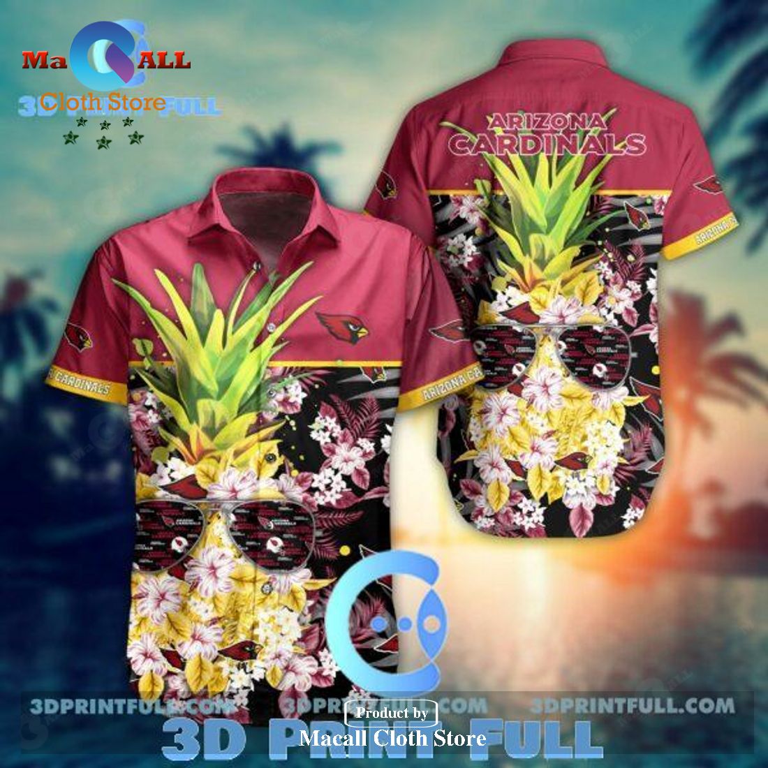 NFL Arizona Cardinals Hawaiian Shirt Pineapple New Trending LIMITED EDITION