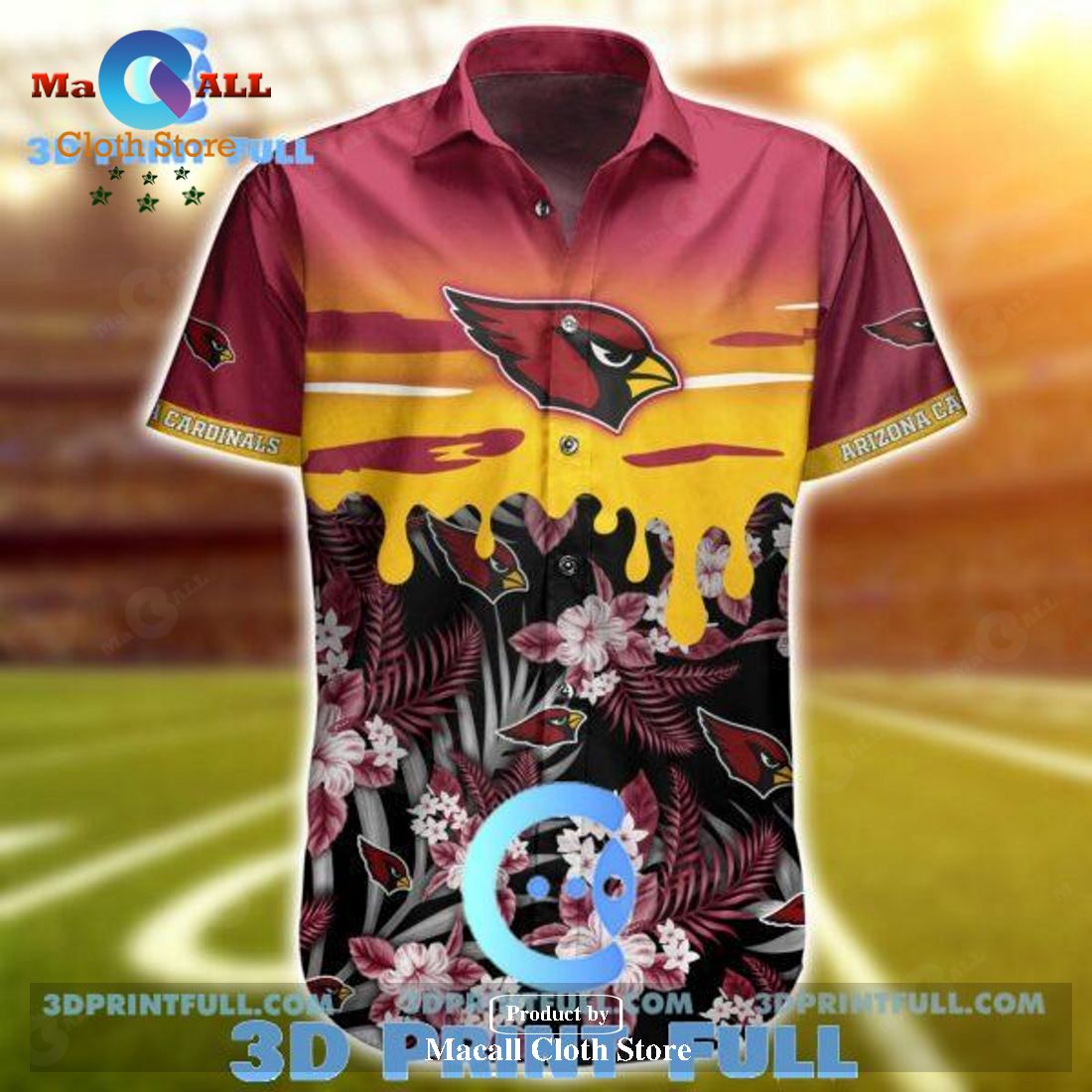 LIMITED] Arizona Cardinals NFL-Summer Hawaiian Shirt And Shorts