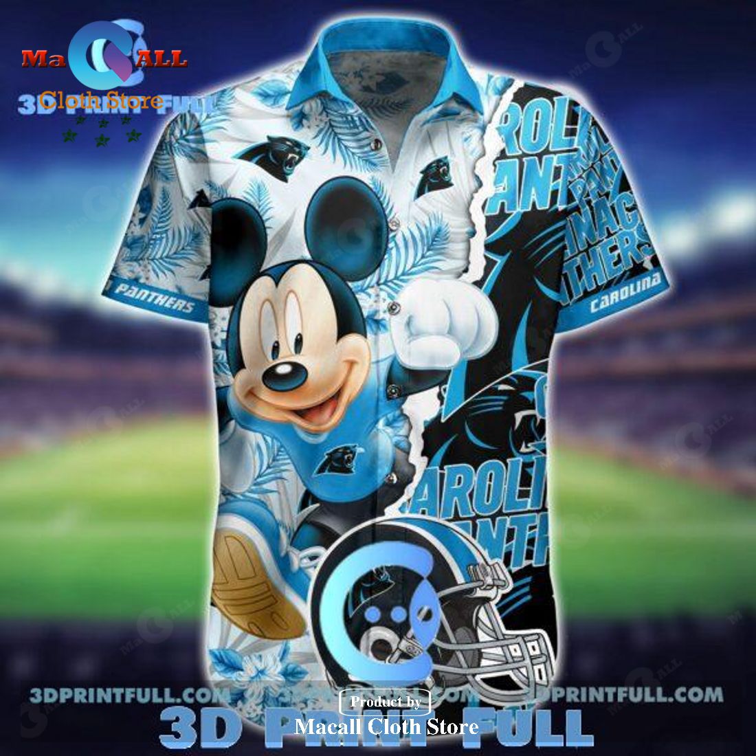 NFL Carolina Panthers Hawaiian Shirt Short Mickey All over print LIMITED EDITION