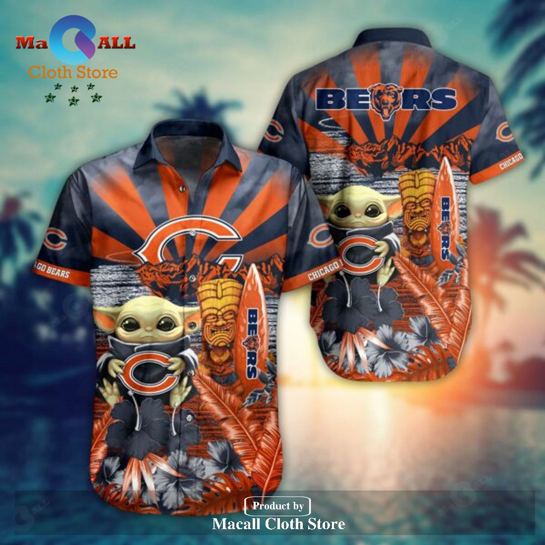 NFL Chicago Bears Hawaiian Shirt Baby Yoda Style Summer LIMITED EDITION NFL Chicago Bears Hawaiian Shirt Baby Yoda Style Summer LIMITED EDITION