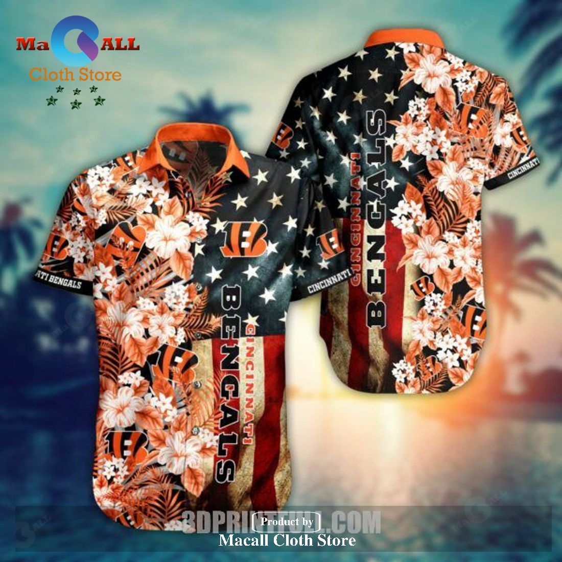 Cincinnati Bengals Flower Limited Edition Hawaiian Shirt For Men And Women  - Limotees