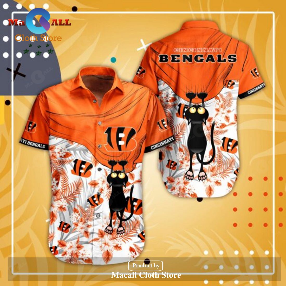 NFL Cincinnati Bengals Hawaiian Shirt Short For Fans 03 LIMITED EDITION NFL Cincinnati Bengals Hawaiian Shirt Short For Fans 03 LIMITED EDITION