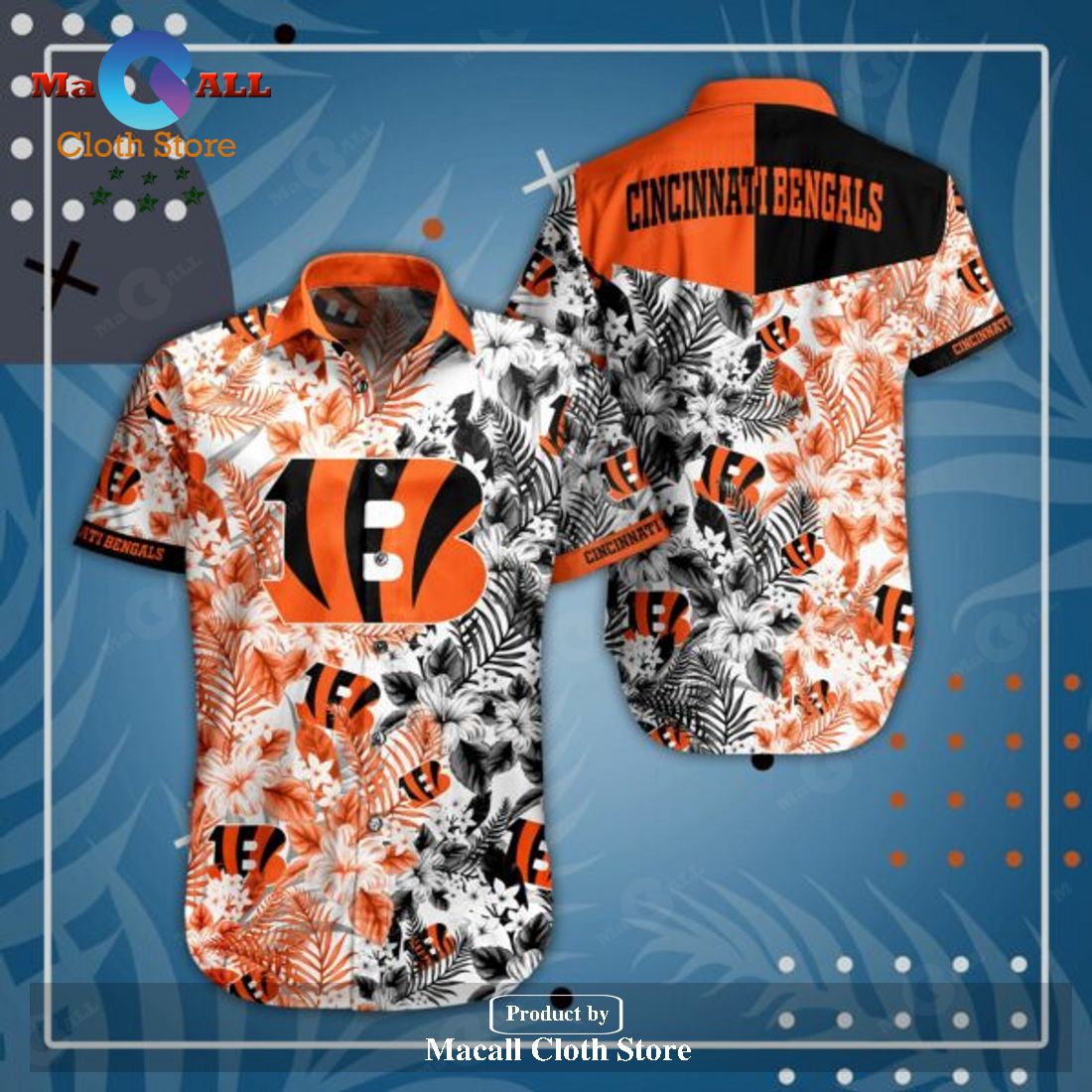 NFL Cincinnati Bengals Hawaiian Shirt Short Summer LIMITED EDITION NFL Cincinnati Bengals Hawaiian Shirt Short Summer LIMITED EDITION