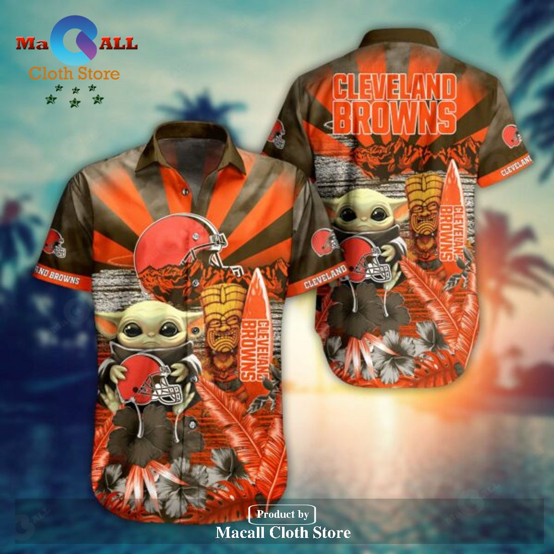 NFL Cleveland Browns Hawaiian Shirt Baby Yoda Style LIMITED EDITION NFL Cleveland Browns Hawaiian Shirt Baby Yoda Style LIMITED EDITION