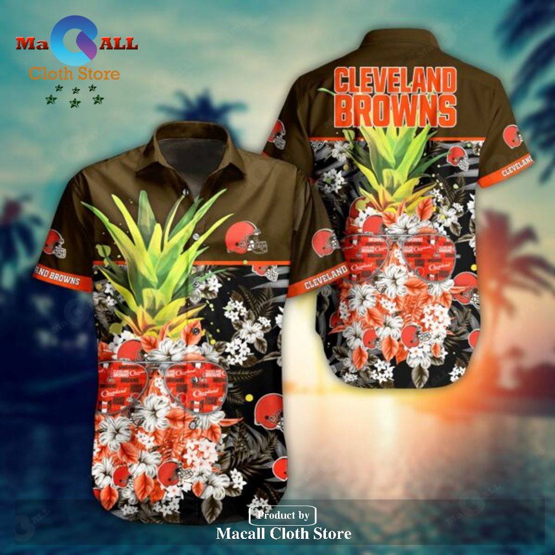 NFL Cleveland Browns Hawaiian Shirt Pineapple New Trending LIMITED EDITION NFL Cleveland Browns Hawaiian Shirt Pineapple New Trending LIMITED EDITION