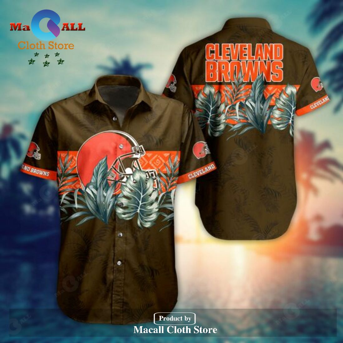 cleveland browns aloha shirt