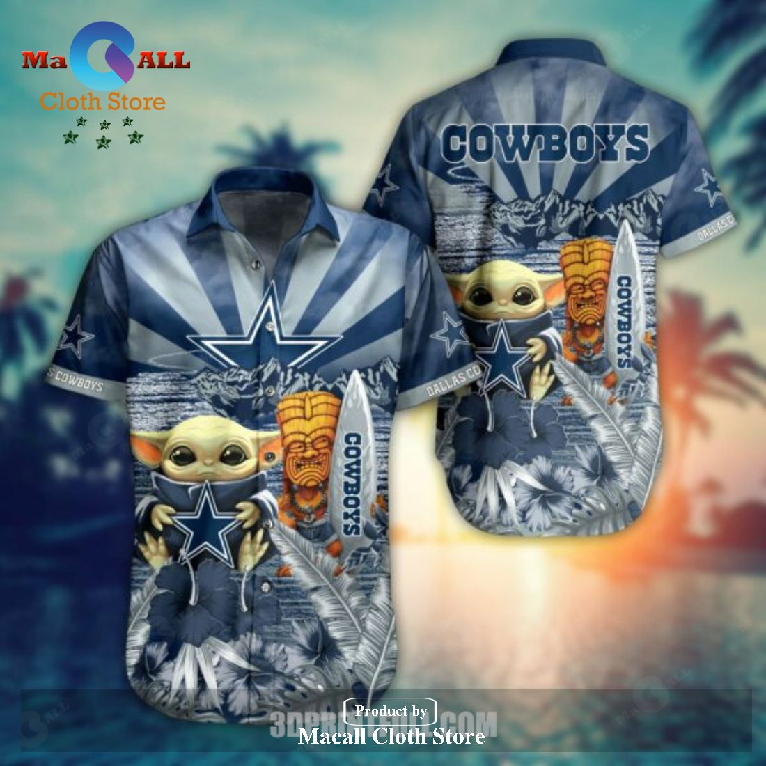 NFL Dallas Cowboys Hawaiian Shirt Baby Yoda Style Summer LIMITED EDITION