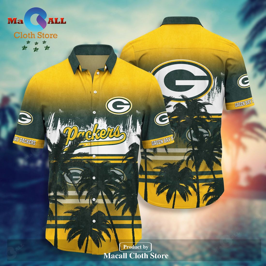NFL Green Bay Packers Coconut Island Hawaiian Shirt and Short LIMITED EDITION