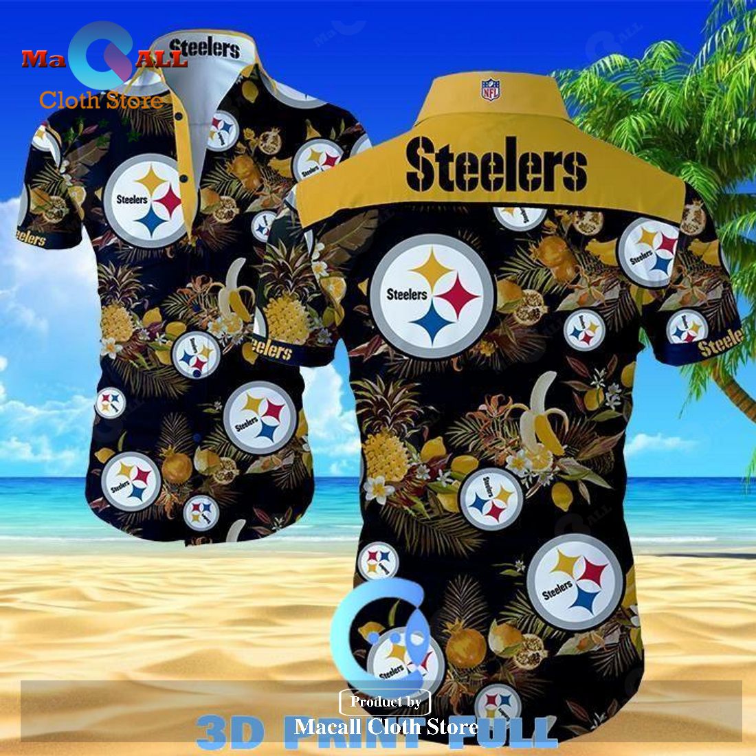 NFL Pittsburgh Steelers Classic Premium Hawaiian Shirts Summer LIMITED EDITION NFL Pittsburgh Steelers Classic Premium Hawaiian Shirts Summer LIMITED EDITION