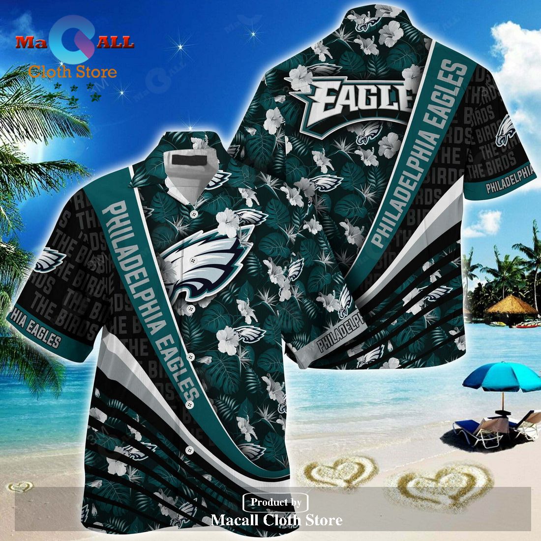 Philadelphia Eagles NFL Summer Hawaiian Shirt With Tropical Flower Pattern LIMITED EDITION Philadelphia Eagles NFL Summer Hawaiian Shirt With Tropical Flower Pattern LIMITED EDITION