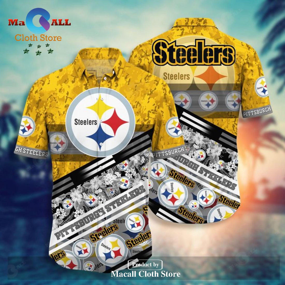 Pittsburgh Steelers NFL Hawaiian Aloha Shirt and Short For Fans LIMITED ...