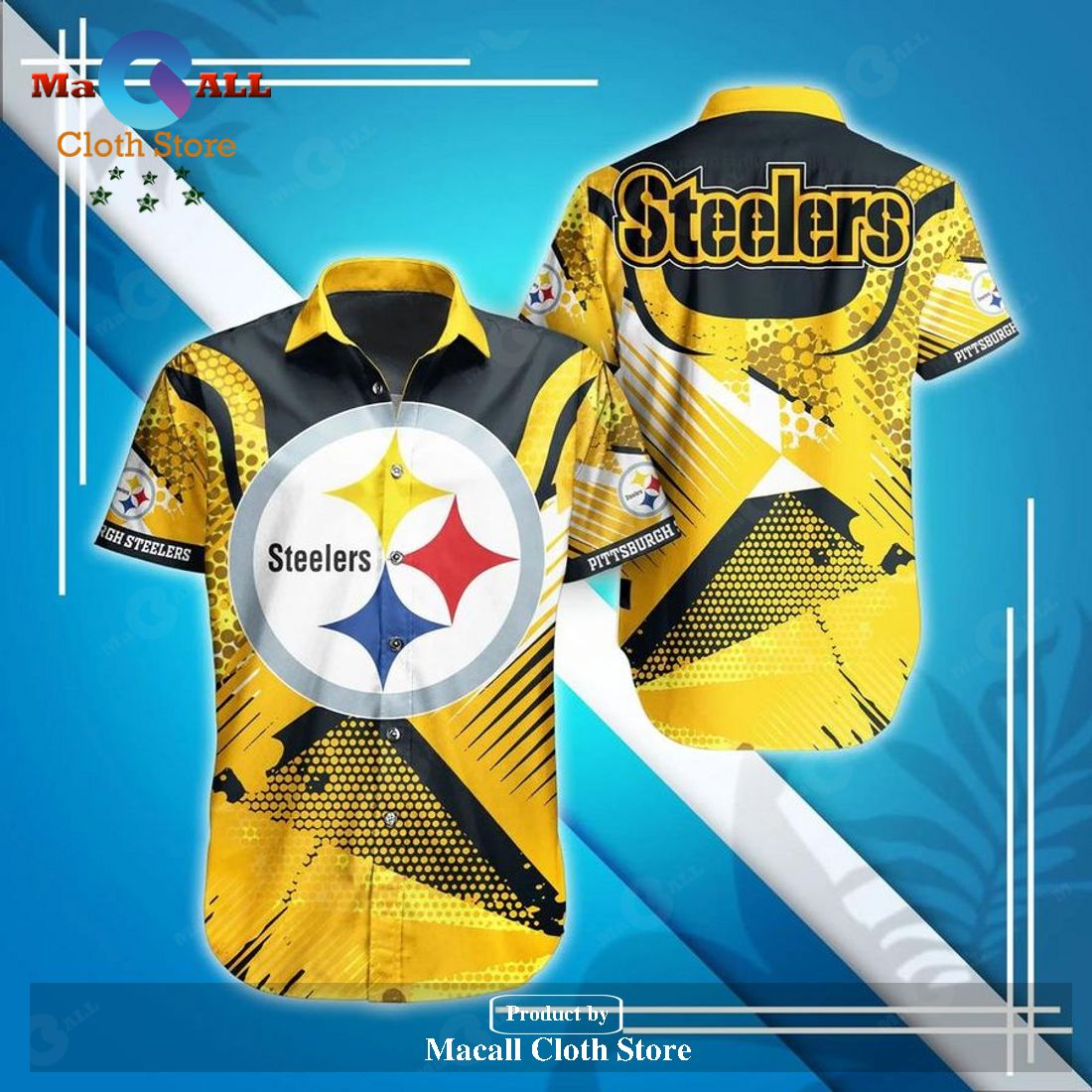Pittsburgh Steelers NFL Hawaiian Shirt And Short Summer Short Sleeve Button Down Shirt Perfect Gift For Big Fans LIMITED EDITION