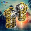 Pittsburgh Steelers tropical flower Hawaiian Shirts White Men LIMITED EDITION