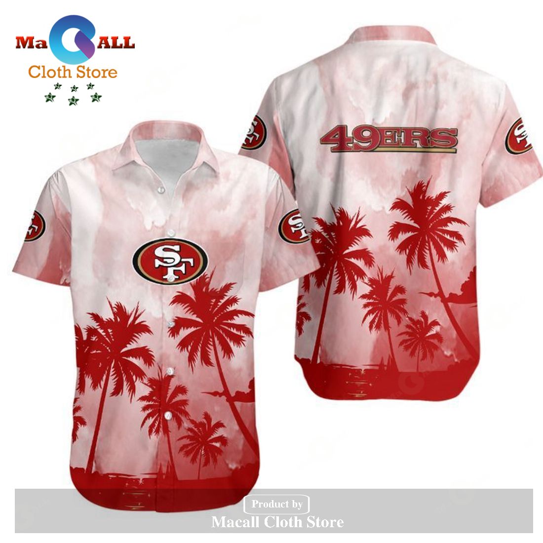 San Francisco 49ers Coconut Trees NFL Gift For Fan Hawaiian Graphic LIMITED EDITION