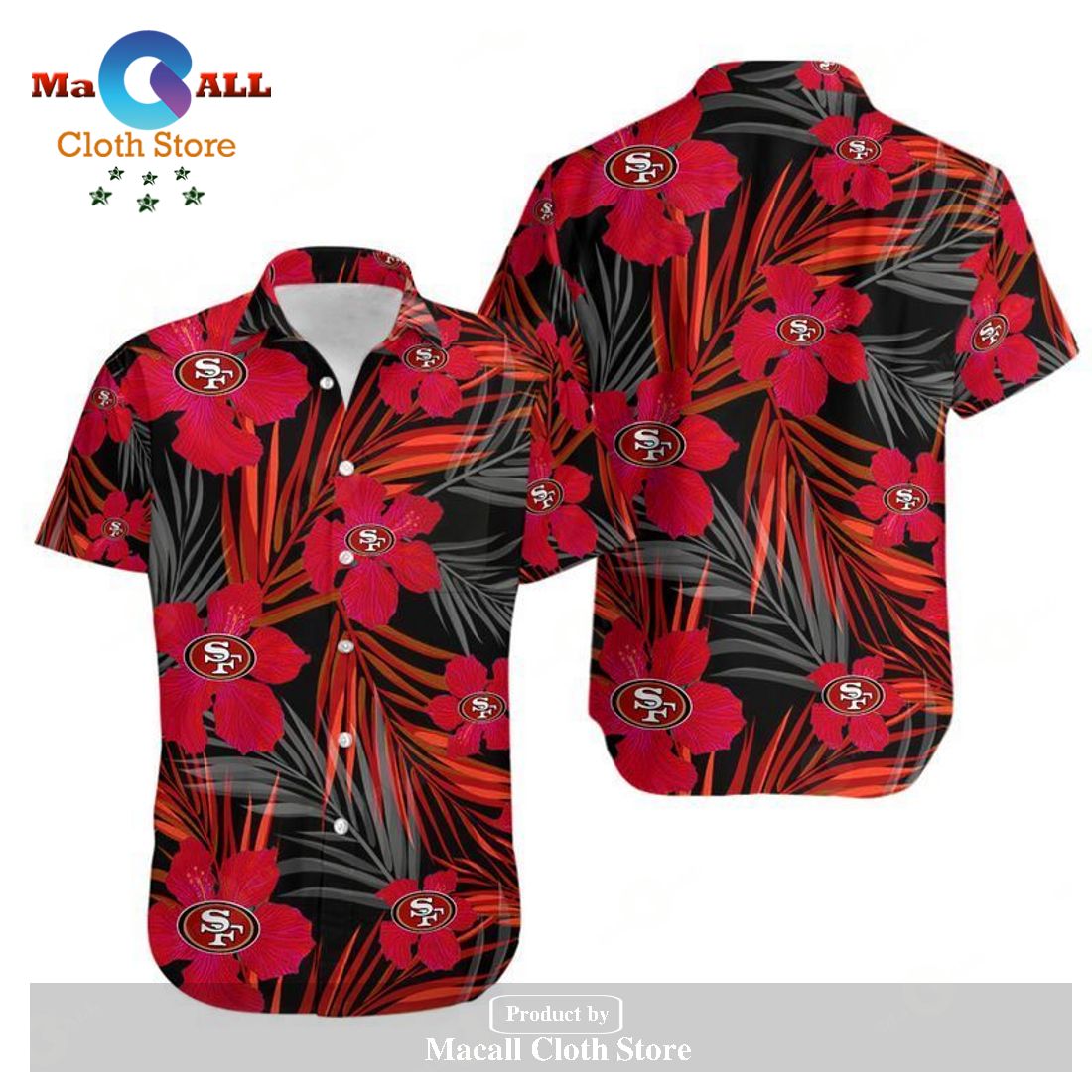 San Francisco 49ers Flower Hawaii Shirt and Shorts Summer Collection LIMITED EDITION San Francisco 49ers Flower Hawaii Shirt and Shorts Summer Collection LIMITED EDITION