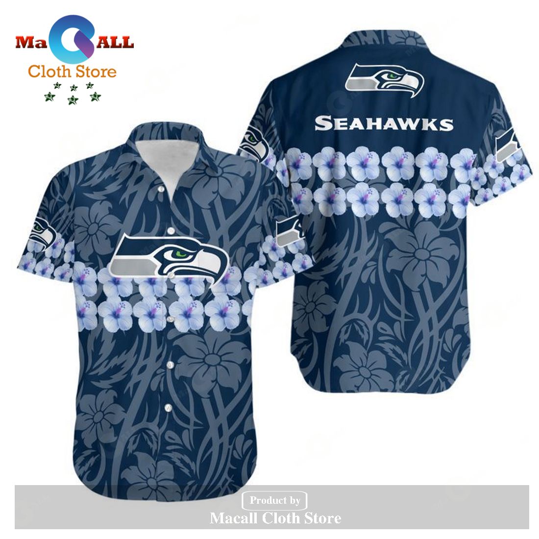 Seattle Seahawks Flower and Logo Hawaii Shirt and Shorts Summer Collections LIMITED EDITION Seattle Seahawks Flower and Logo Hawaii Shirt and Shorts Summer Collections LIMITED EDITION