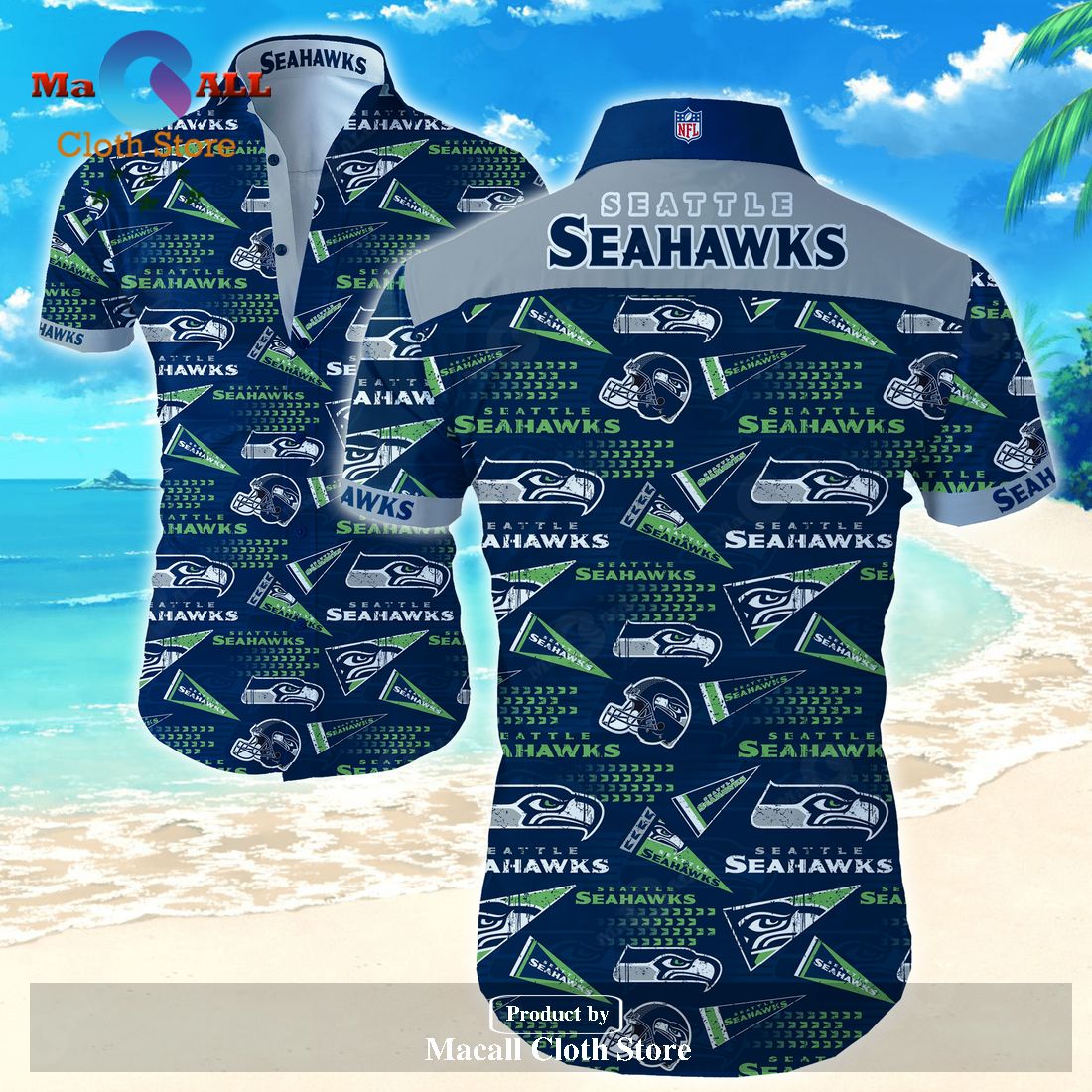 Seattle Seahawks Hawaiian Shirt - RaraPrints