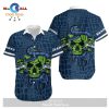Seattle Seahawks Skull and Hibiscus Flower NFL Gift For Fan Hawaii Shiirt and Short LIMITED EDITION