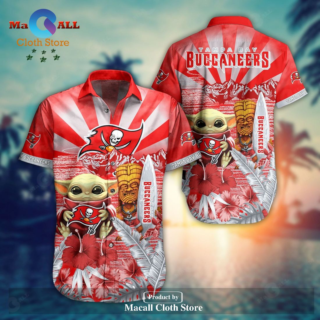 Tampa Bay Buccaneers NFL Baby Yoda Hawaiian Shirt and Short For Men LIMITED EDITION