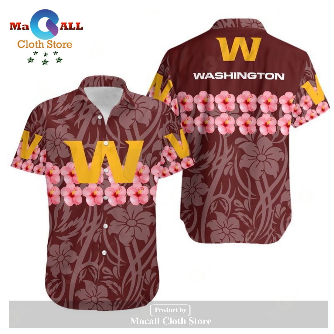 Washington Football Team Flower and Logo Hawaii Shirt and Shorts Summer Collections LIMITED EDITION