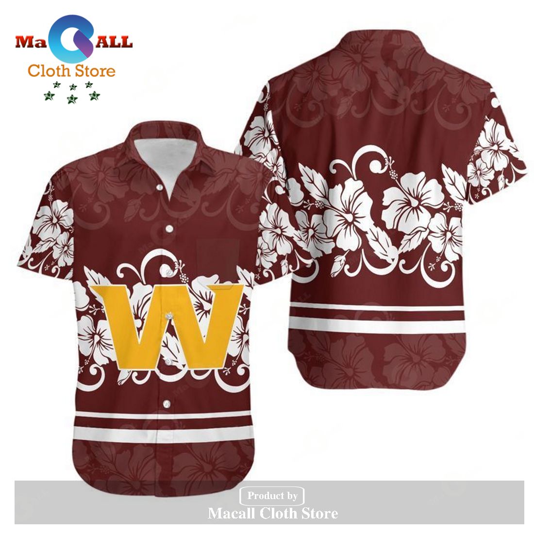 Washington Football Team Hibiscus Flowers Hawaii Shirt and Shorts Summer Collections LIMITED EDITION