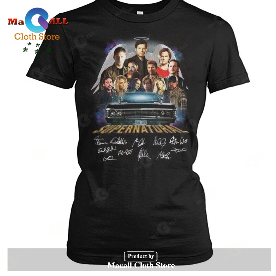 18 Year Supernatural 2005 2023 15 Seasons Signatures Tee T-Shirt