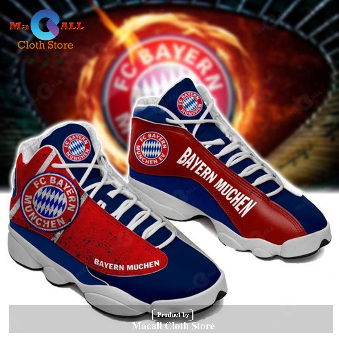 Bayern Munich form AIR Jordan 13 Sneakers Gift Shoes For Fan POD Design