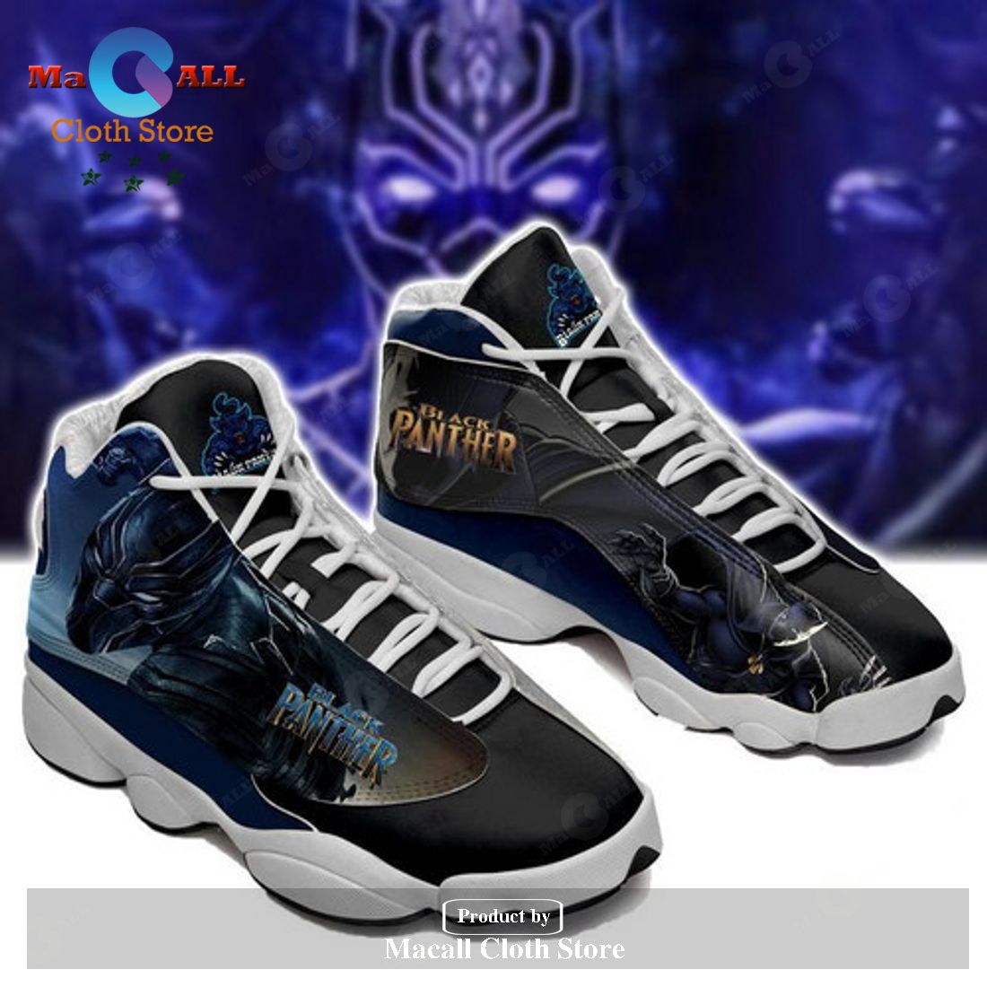 kleding Rekwisieten Verloren hart Black Panther Shoes form AIR Jordan 13 Sneakers Gift Shoes For Fan POD  Design - Macall Cloth Store - Destination for fashionistas
