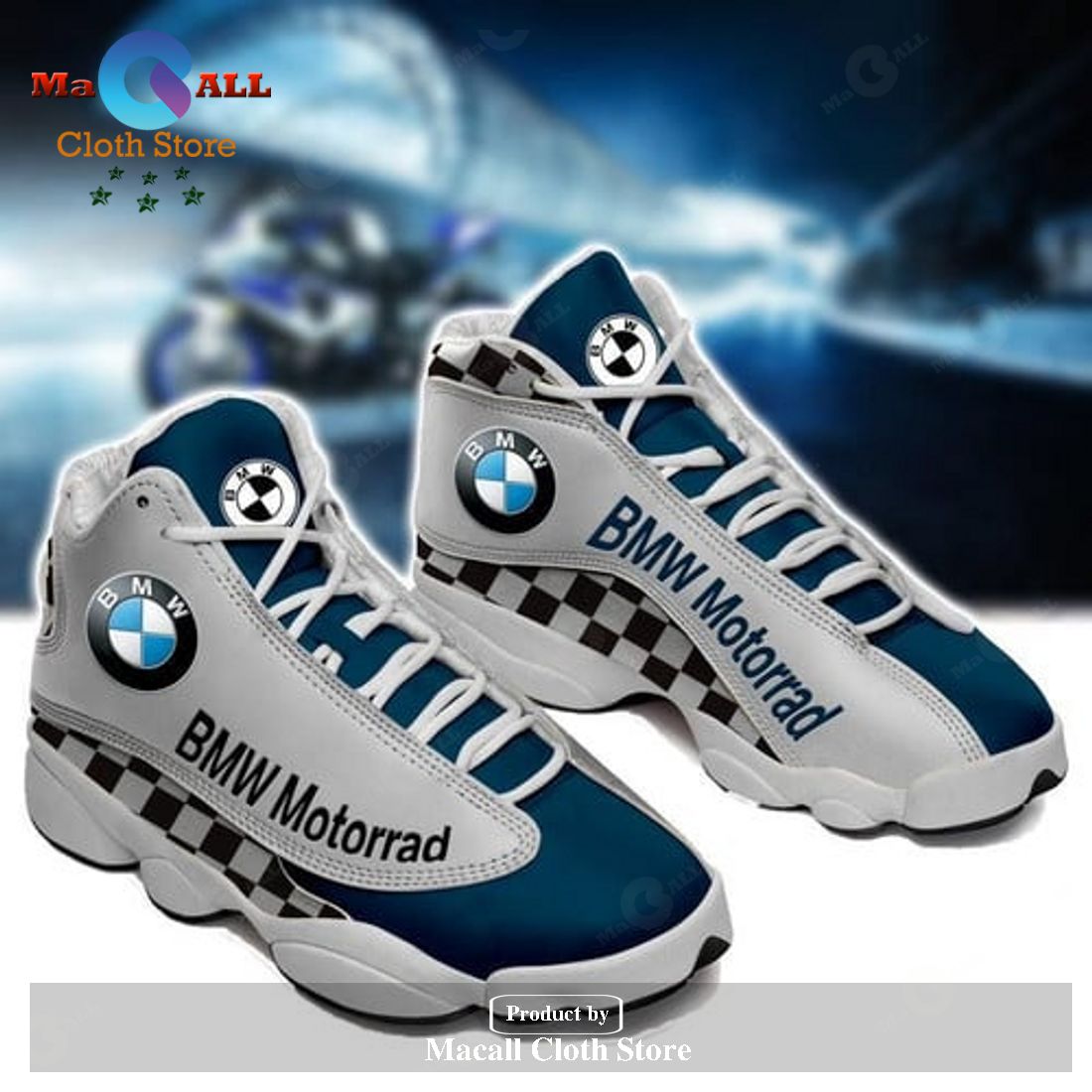 BMW motorrad form AIR Jordan 13 Sneakers Gift Shoes For Fan POD Design