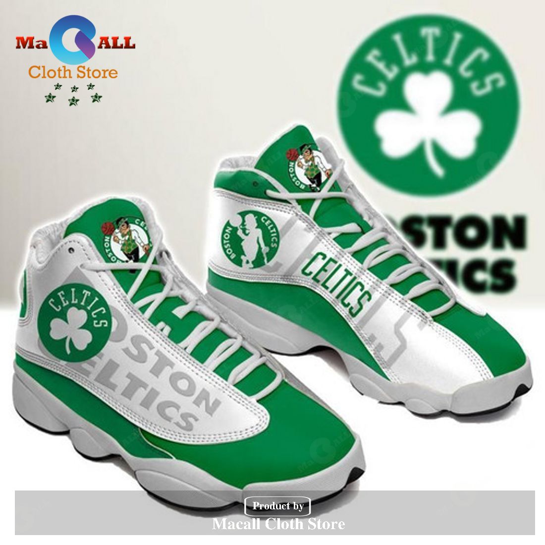 Boston Celtics form AIR Jordan 13 Sneakers M384 Gift Shoes For Fan POD Design