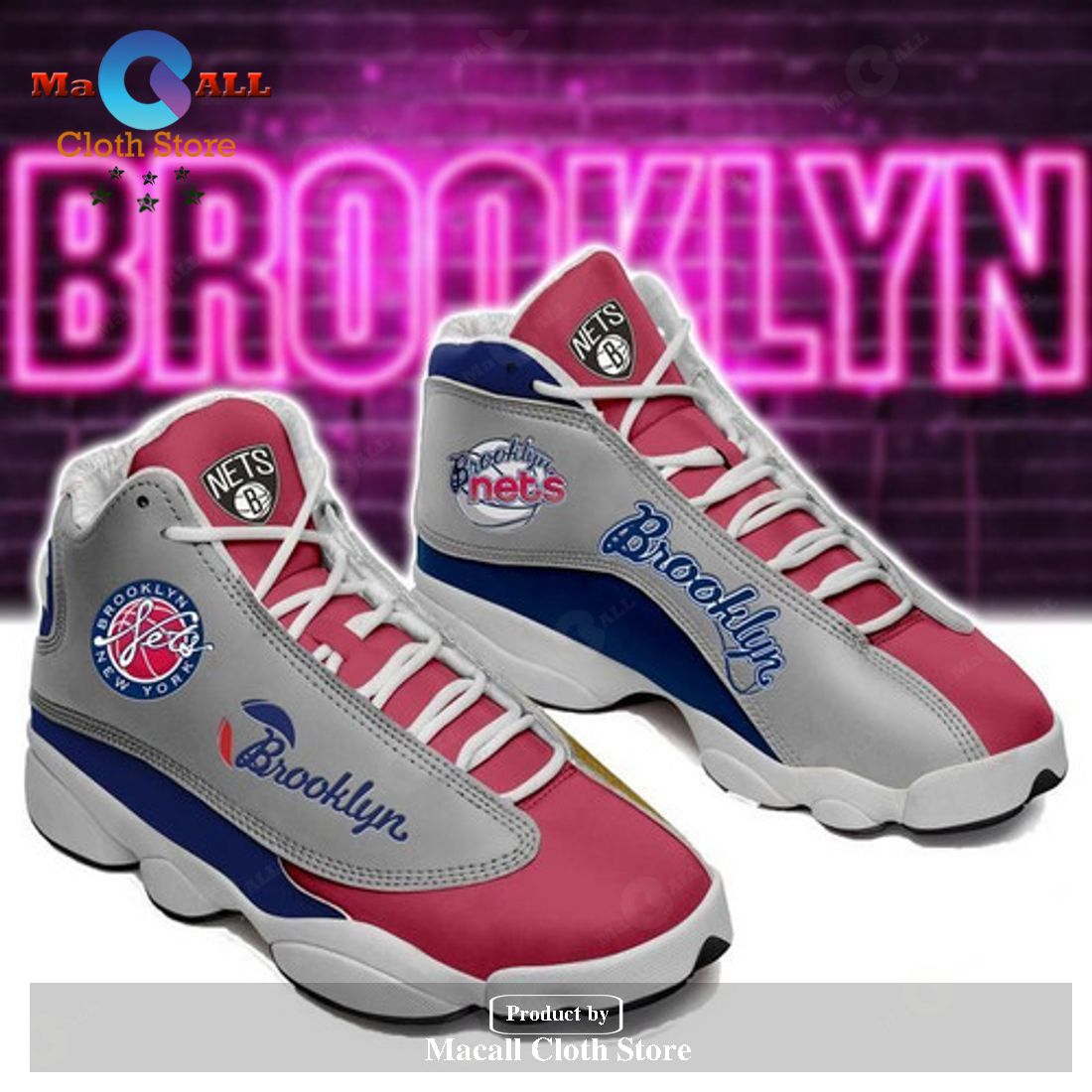 Brooklyn Nets basketball team form AIR Jordan 13 Sneakers Gift Shoes For Fan POD Design