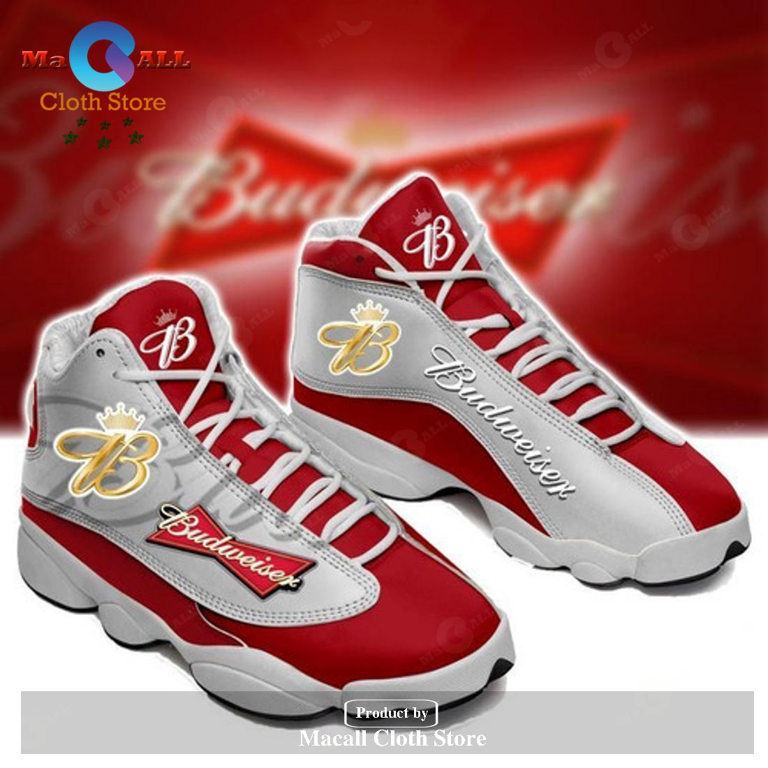 Budweiser form AIR Jordan 13 Sneakers Gift Shoes For Fan POD Design