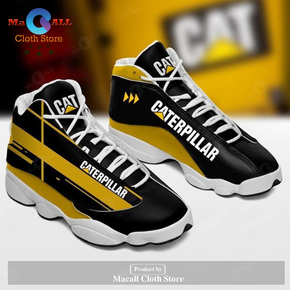 CATERPILLAR INC Shoes form AIR Jordan 13 Sneakers Gift Shoes For Fan POD Design