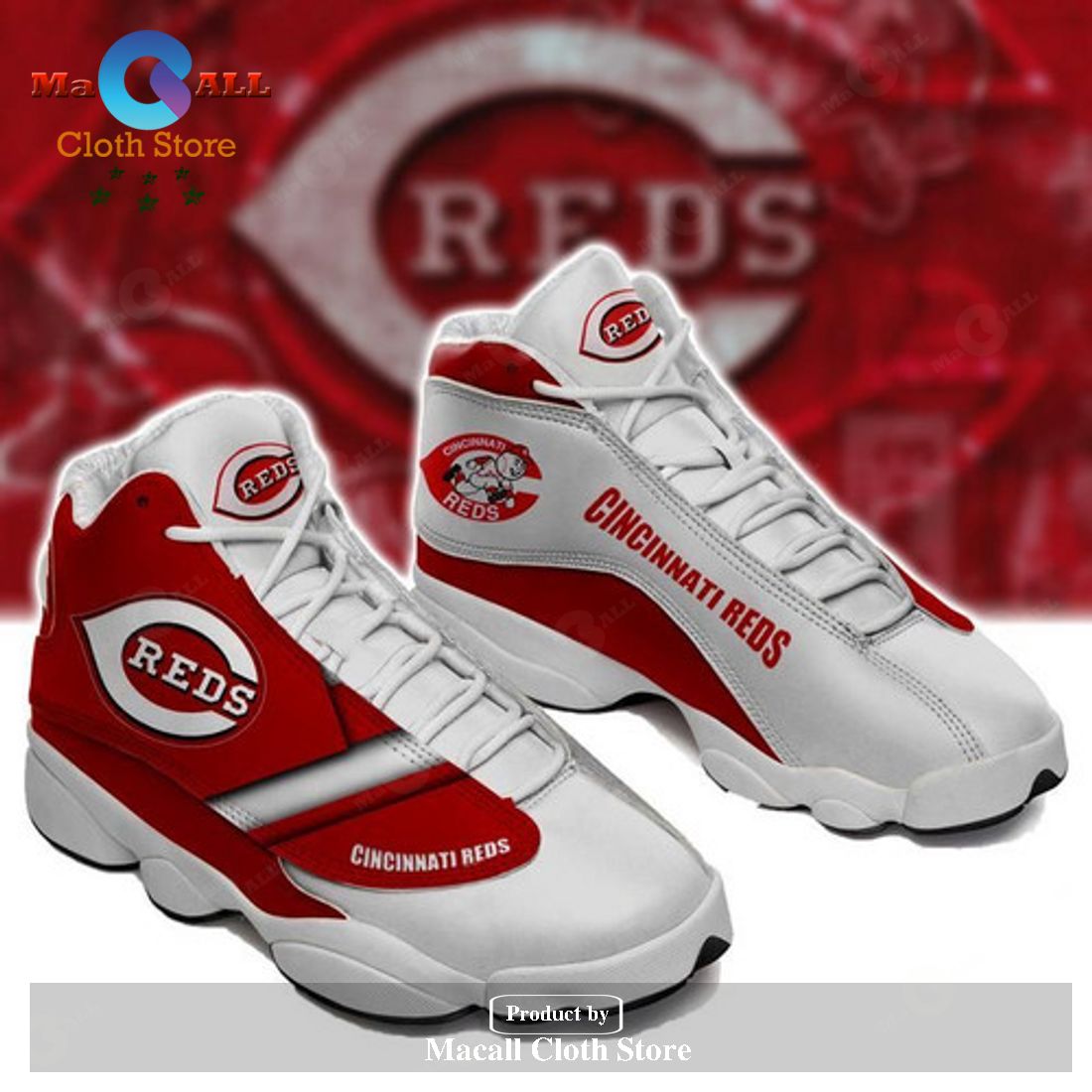 Cincinnati Reds form AIR Jordan 13 Sneakers Gift Shoes For Fan POD Design Cincinnati Reds form AIR Jordan 13 Sneakers Gift Shoes For Fan POD Design