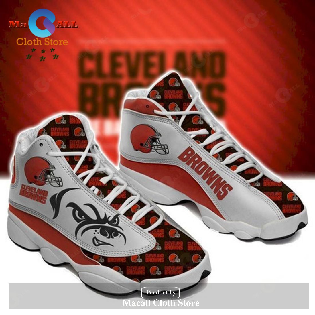 Cleveland Browns Air Jordan 13 Sneakers Sport Gift Shoes For Fan POD Design Cleveland Browns Air Jordan 13 Sneakers Sport Gift Shoes For Fan POD Design