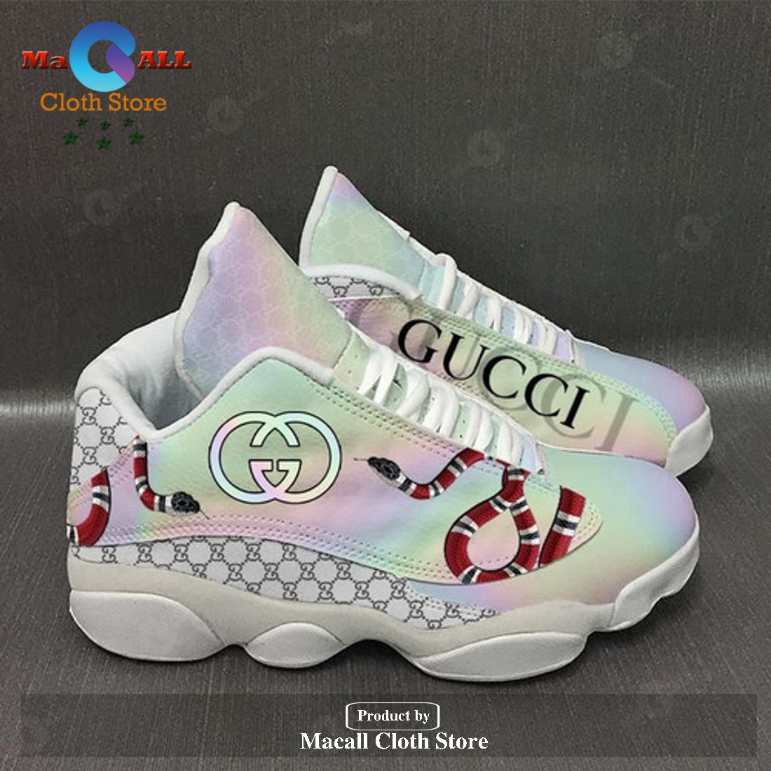 Gucci form AIR Jordan 13 Sneakers Gift Shoes For Fan POD Design