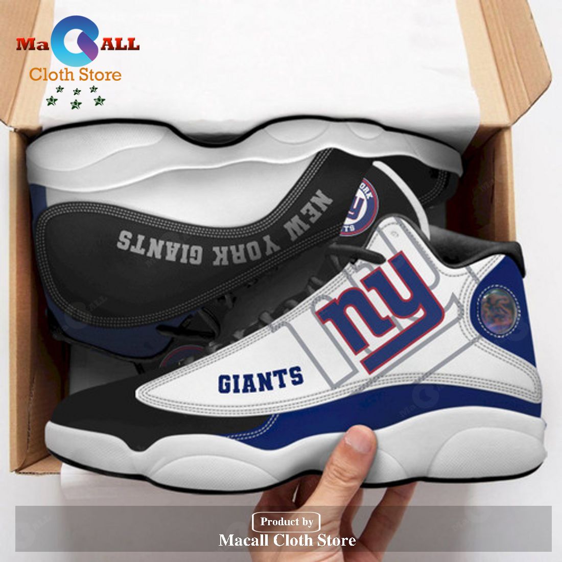 New York Giants  Air Jordan 13 Sneakers Sport  Gift Shoes For Fan POD Design