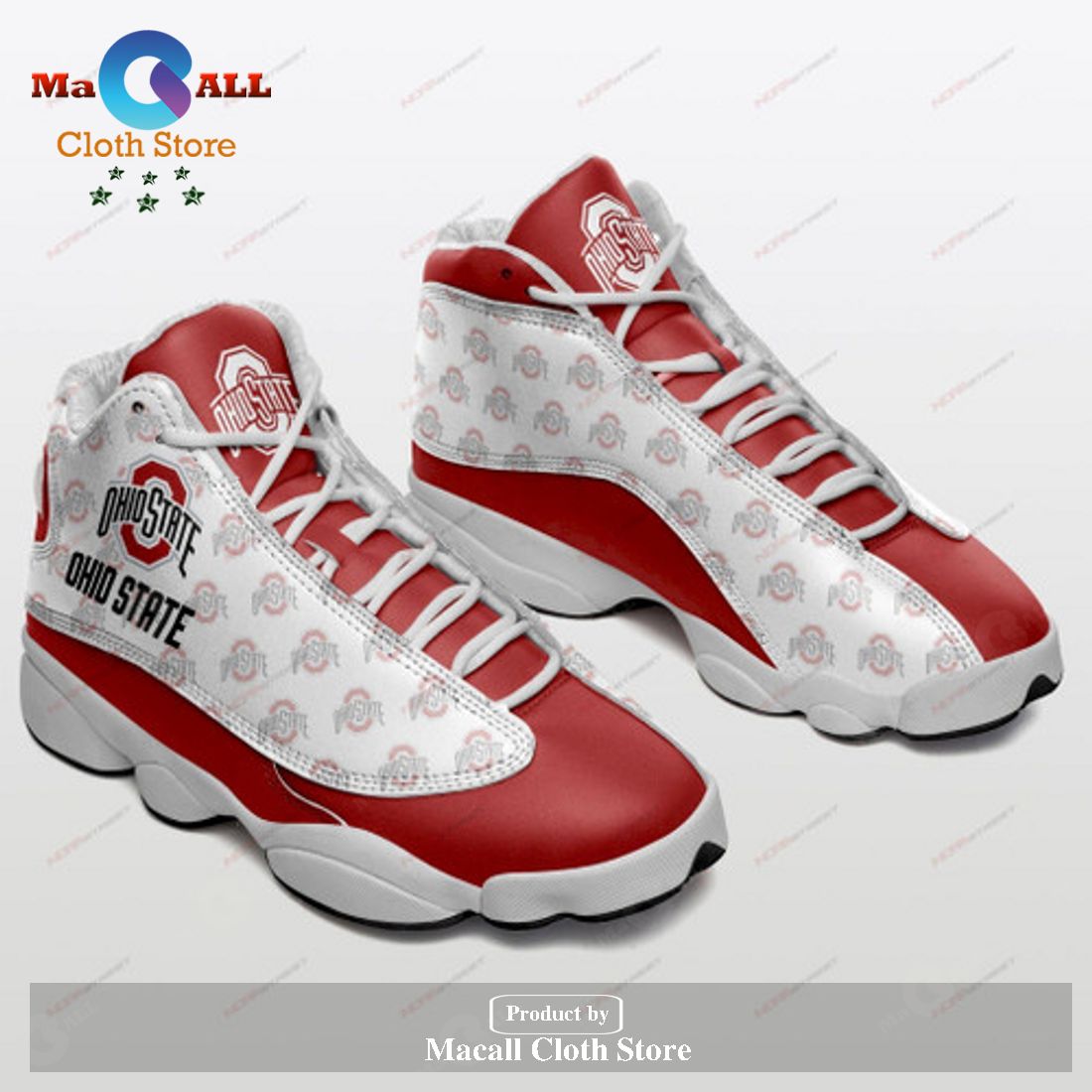 Ohio State Buckeyes Air Jordan 13 Sneakers Sport Gift Shoes For Fan POD Design – 5Y11