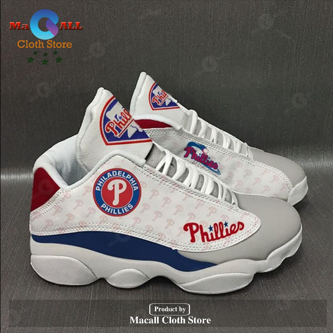Philadelphia Phillies Air Jordan 13 Sneakers Sport Gift Shoes For Fan POD Design