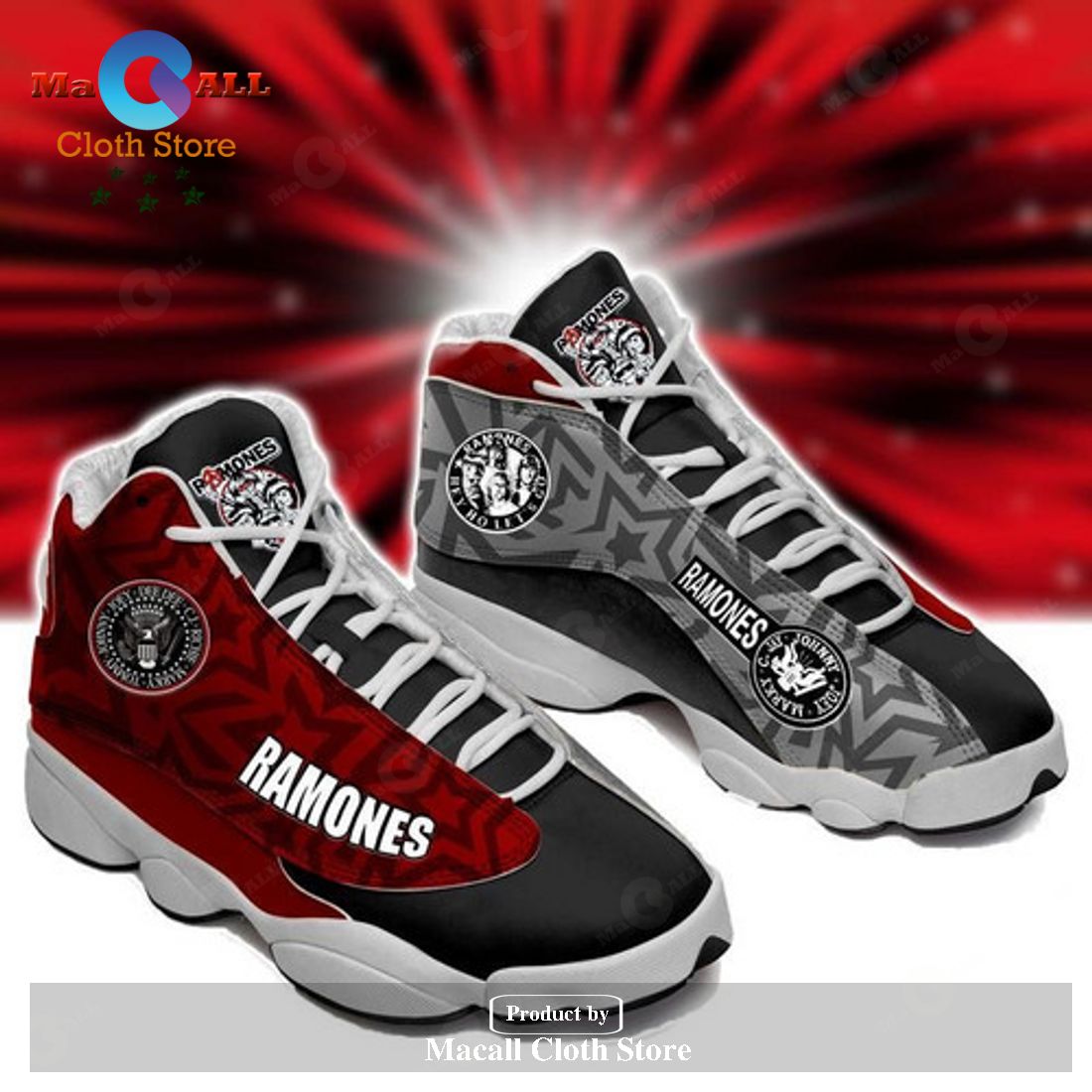 Ramones form AIR Jordan 13 Sneakers Gift Shoes For Fan POD Design Ramones form AIR Jordan 13 Sneakers Gift Shoes For Fan POD Design