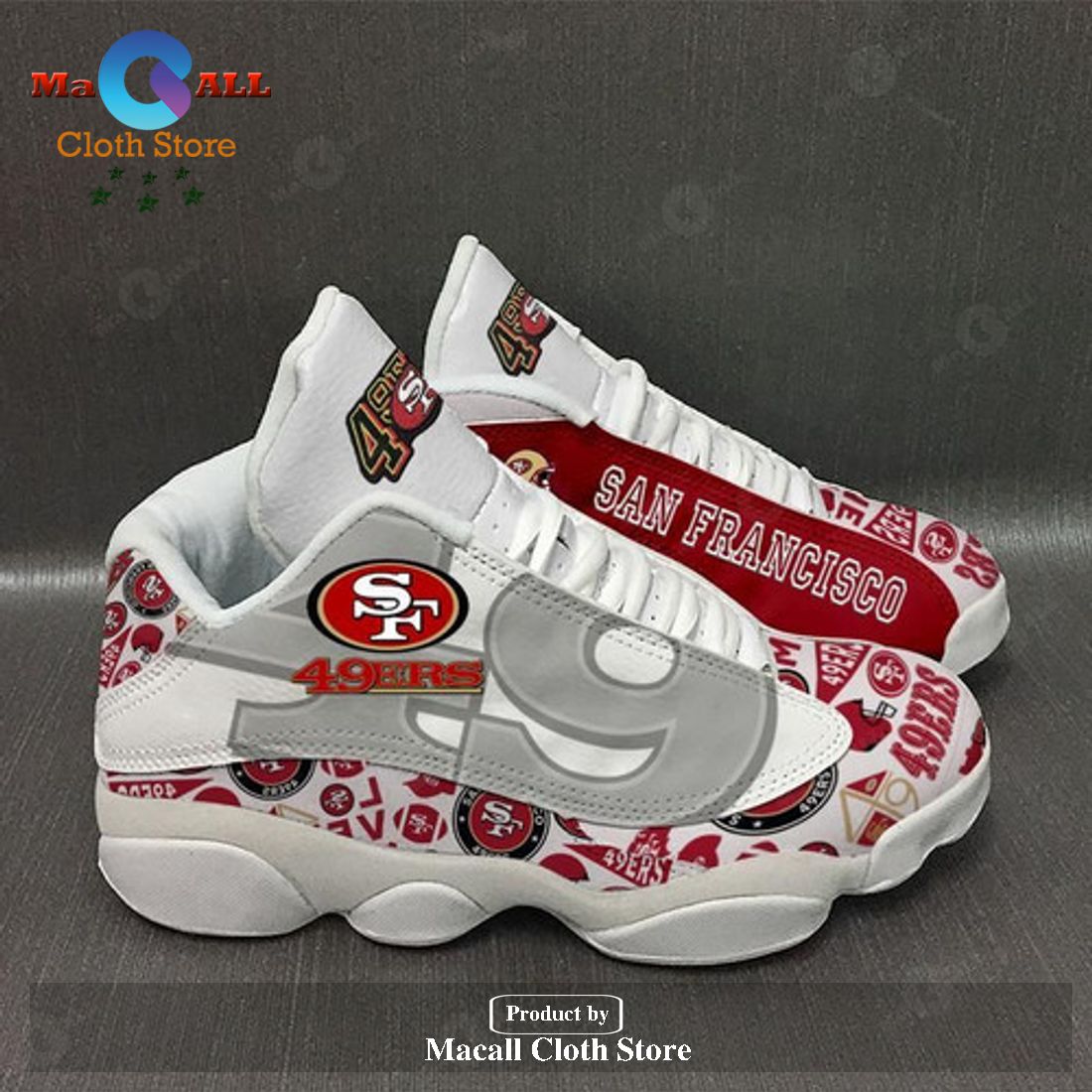 San Francisco 49ers Shoes form AIR Jordan 13 Sneakers 2 Gift Shoes For Fan POD Design San Francisco 49ers Shoes form AIR Jordan 13 Sneakers 2 Gift Shoes For Fan POD Design