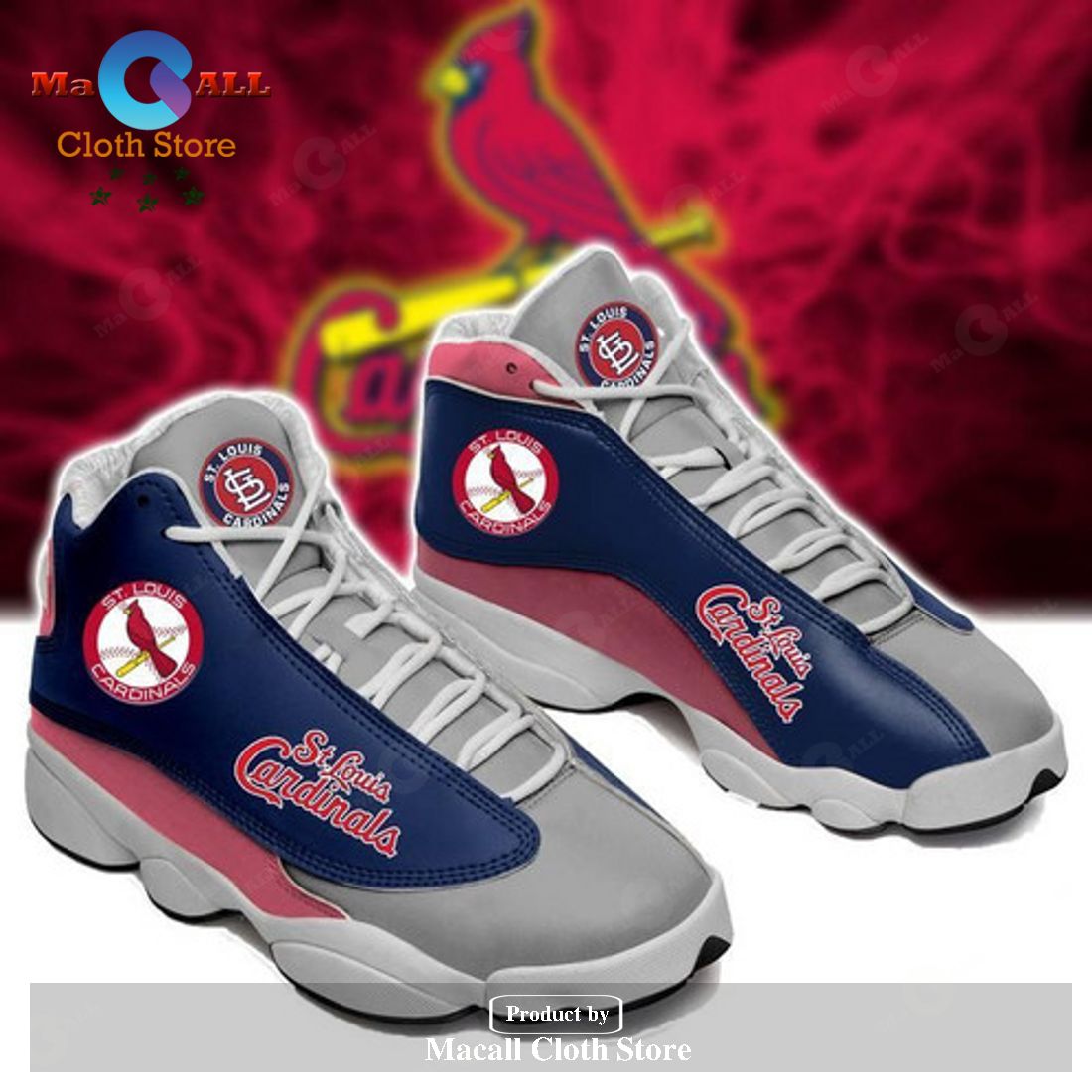 St Louis Cardinals form AIR Jordan 13 Sneakers Gift Shoes For Fan POD Design