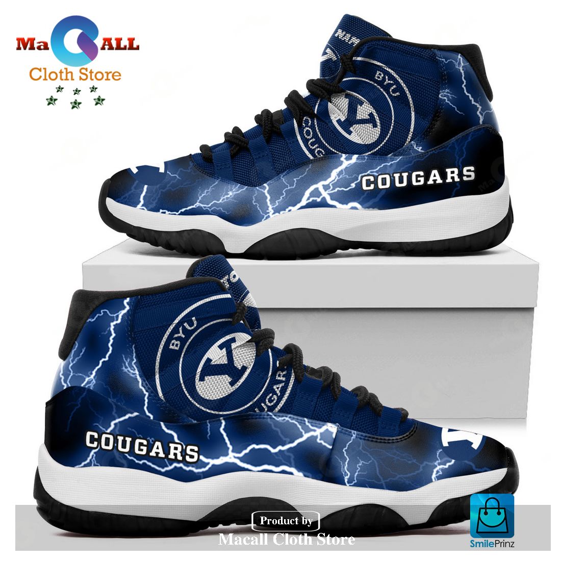 BYU Cougars Custom Name Air Jordan 11 Sneakers Shoes Hot 2023 Gifts For Men Women POD Design