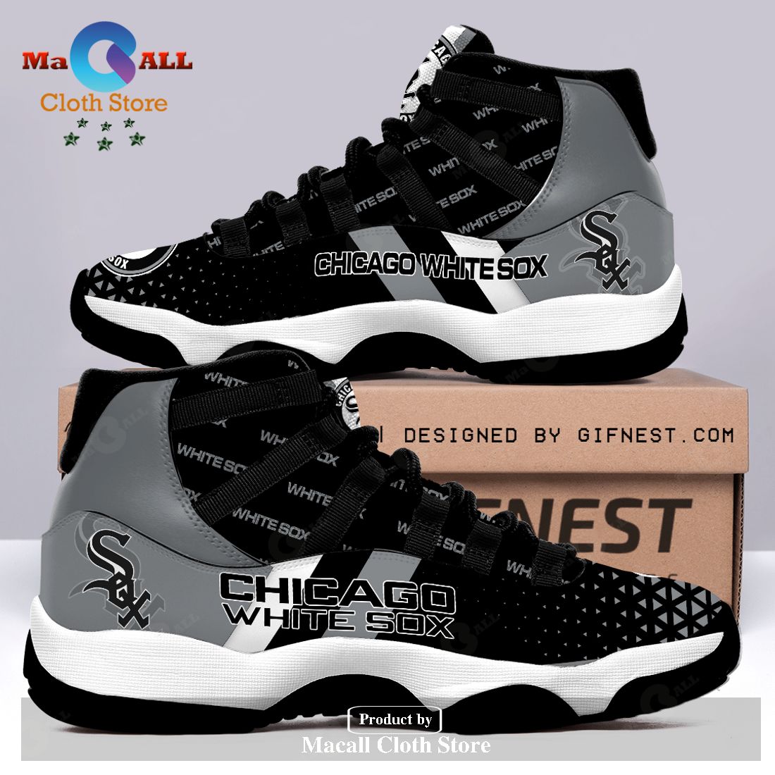 Chicago White Sox Air Jordan 11 Sneakers Shoes Hot 2023 Gifts For Men Women POD Design