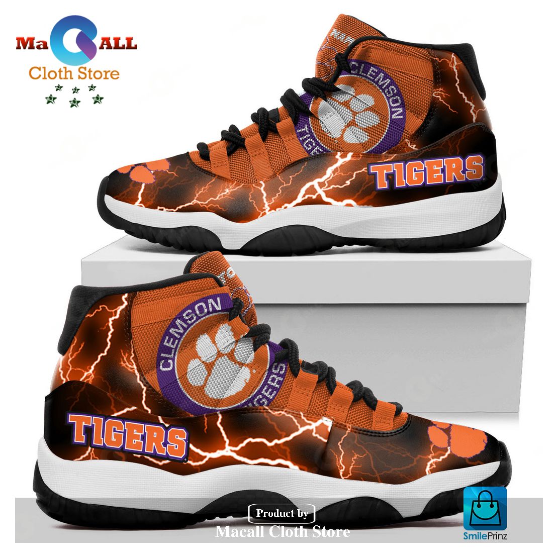 Clemson Tigers Custom Name Air Jordan 11 Sneakers Shoes Hot 2023 Gifts For Men Women POD Design