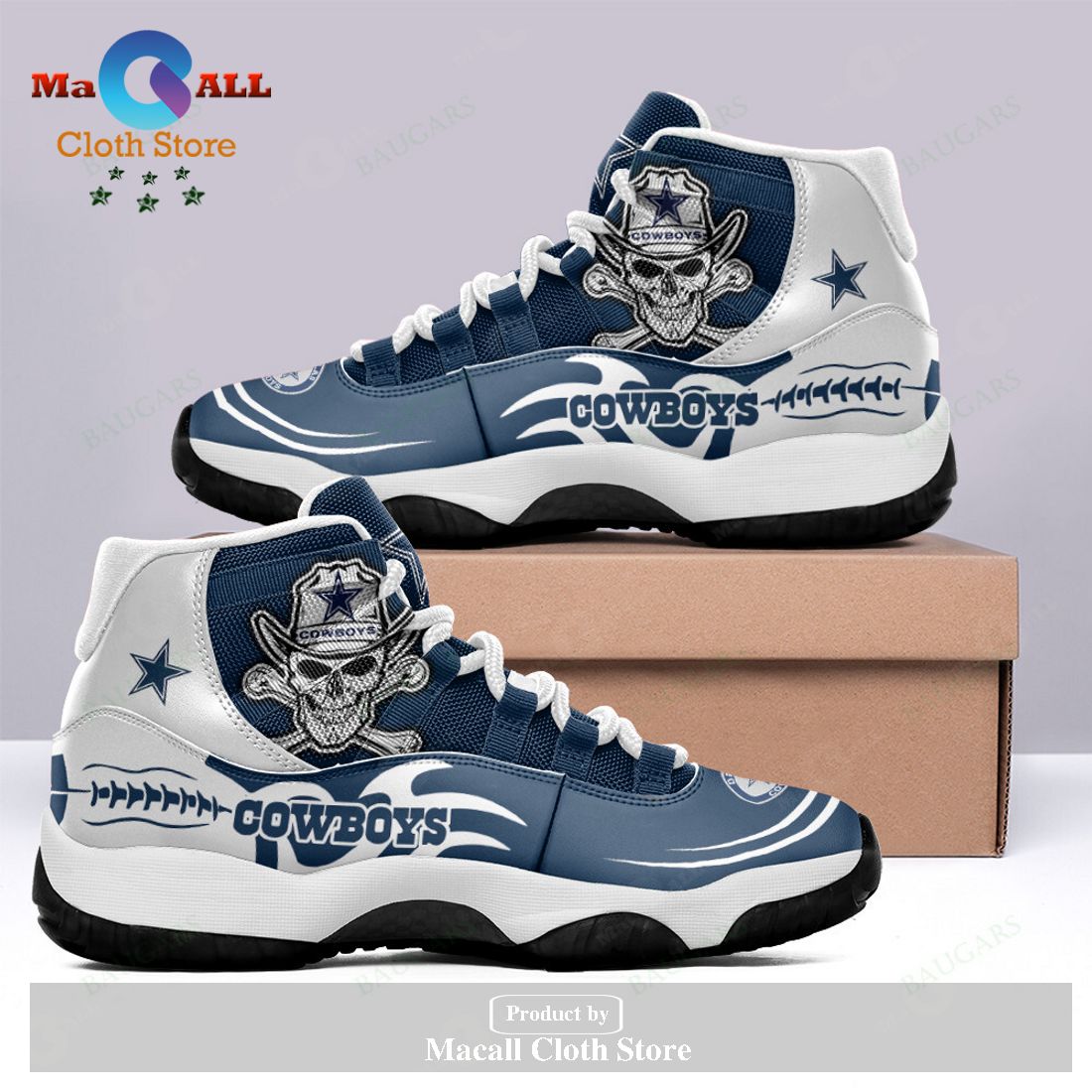 Dallas Cowboys Air Jordan 11 Sneakers Shoes Hot 2023 Gifts For Men Women POD Design